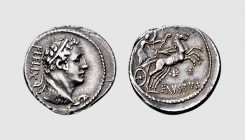 Republic. Faustus Cornelius Sulla. Rome. 56 BC. AR Denarius (3.74 g, 8h). Crawford 426.2; Sydenham 880. Old cabinet tone. With a bold portrait. A char...