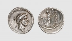 Republic. C. Julius Caesar, with L. Flaminius Chilo. Rome. 43 BC. AR Denarius (3.49g, 6h). Crawford 485.1; Sydenham 1089. Old cabinet tone. With an ou...