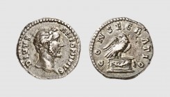 Empire. Antoninus Pius. Rome. AD 161. AR Denarius (3.28g, 12h). Struck under Marcus Aurelius. Cohen 155; RIC 431. Old cabinet tone. Good very fine. Fr...