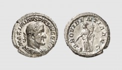 Empire. Maximinus. Rome. AD 236-237. AR Denarius (2.89g, 12h). Cohen 75; RIC 20. Lightly toned. Perfectly centered. Choice extremely fine. From a priv...