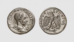 Empire. Gordian III. Antioch. AD 241-244. BI Tetradrachm (13.99g, 5h). McAlee 874; Prieur 302. Lightly toned. Some deposits on obverse. Choice extreme...