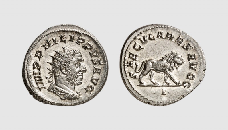 Empire. Philip I. Rome. AD 248. AR Antoninianus (4.23g, 12h). "Ludi Saeculares" ...