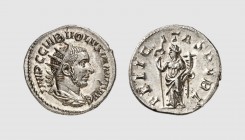 Empire. Volusian. Rome. AD 251-253. AR Antoninianus (3.73g, 6h). Cohen 32; RIC 205. Lightly toned. Perfectly centered and struck on a broad flan. Choi...