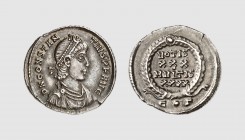 Empire. Constantius II. Constantinople. AD 351-353. AR Siliqua (1.91g, 6h). Cohen 342; RIC 102. Attractively tone. Choice extremely fine. From a priva...