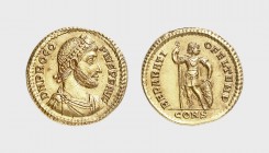 Empire. Procopius. Constantinople. AD 365-366. AV Solidus (4.37g, 6h). Cohen 5; RIC 2a. Lovely light reddish tone. Perfectly centered and struck. With...