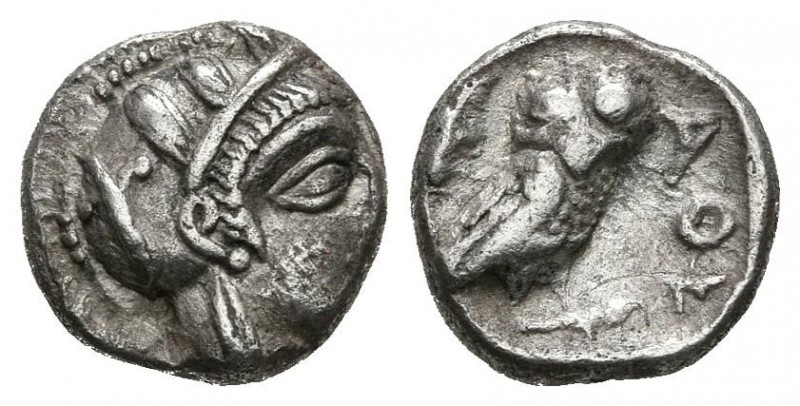 ATICA, Athens. Mite. (Ar. 0.69g \/ 8mm). 454-404 BC Anv: Head to the right of At...