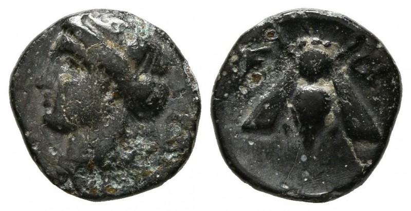 IONIA, Ephesus. Be11. (Ae. 1.00g \/ 11mm). 375-325 BC (SNG Copenhagen 256). F.