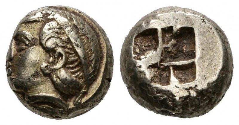 IONIA, Phocea. 1\/6 Stater. (El. 2.53g \/ 10mm). 478-387 BC Anv: Female head to ...