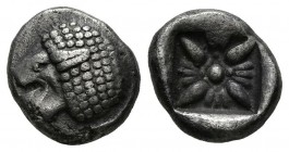 IONIA, Miletos. Diobolus. (Ar. 1.10g \/ 10mm). 600-500 BC (SNG Kayhan 476). F.