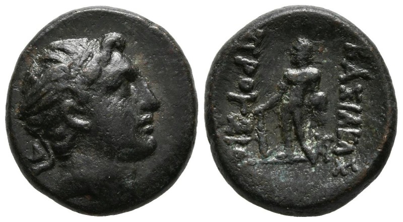 KINGS OF BITINIA, Prusias II Kynegos. Be19. (Ae. 5.35g \/ 19mm). 182-49 BC Nicom...