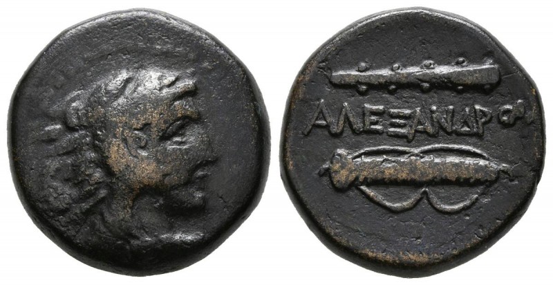 KINGS OF MACEDONIA, Alexander III. Be18. (Ae. 6.99g \/ 18mm). 336-323 BC Macedon...