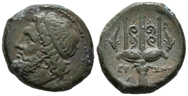 SICILY, Syracuse. Litra. (Ae. 9.28g \/ 24mm). 275-215 BC (HGC 2, 1550; SNG ANS 9...