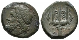 SICILY, Syracuse. Litra. (Ae. 9.28g \/ 24mm). 275-215 BC (HGC 2, 1550; SNG ANS 968). F.