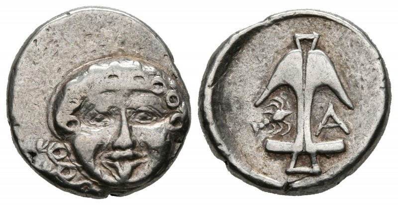 THRACIA, Apollonia Pontica. Drachm. (Ar. 2.84g \/ 15mm). 480-450 BC (CNG BM 153)...