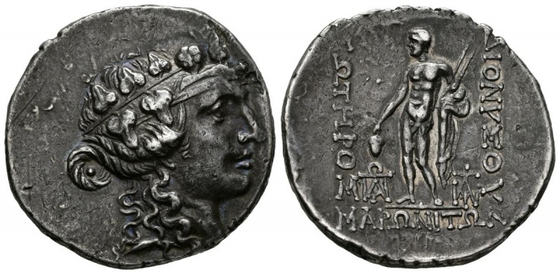 THRACIA, Maroneia. Tetradrachm. (Ar. 16.47g \/ 32mm). 189 \/ 8-49 \/ 5 BC (Sch\u...