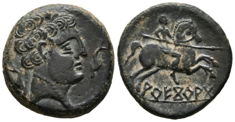 ARECORATAS (Agreda, Soria). As. (Ae. 7.69g \/ 23mm). 150-20 BC Anv: Male head to...