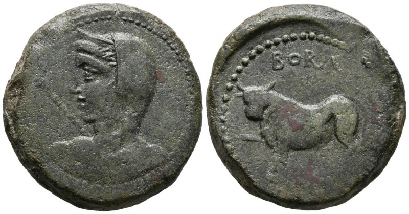 BORA (Alcaudete, Ja\u00e9n). Semis. (Ae. 30.20g \/ 34mm). 100-50 BC Anv: Female ...