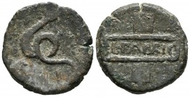 CARTAGONOVA (Cartagena, Murcia). Semis. (Ae. 7.48g \/ 23mm). 50-30 BC (FAB-569). F.