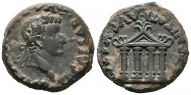 EMERITA AUGUSTA (M\u00e9rida, Badajoz). As. (Ae. 9.12g \/ 24mm). 14-36 AD Anv: Laureate head of Tiberius on the right, around legend: TI CAESAR AVG PO...
