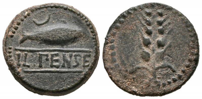 ILIPENSE (Alcal\u00e1 del R\u00edo, Seville). Quadrant. (Ae. 5.10g \/ 19mm). 120...
