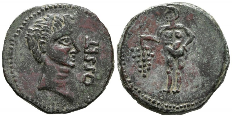 OSET (San Juan de Aznalfarache, Seville). As. (Ae. 12.21g \/ 27mm). 120-20 BC An...