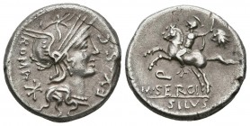 GENS SERGIA. Denarius. (Ar. 3.85g \/ 17mm). 116-115 AD Northern Italy. (Crawford 286\/1; FFC 1112). VF.