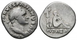 VESPASIAN. Denarius. (Ar. 3.19g \/ 18mm). 70 AD Rome. (RIC 4). VG. Rare.