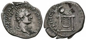 DOMITIAN. Denarius. (Ar. 3.27g \/ 20mm). 80-81 AD Rome. (RIC 271). F.