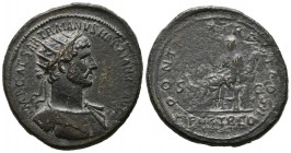 HADRIAN. Dupondio. (Ae. 11.56g \/ 30mm). 118 AD Rome. Anv: IMP CAESAR TRAIANVS HADRIANVS AVG. Radiated and draped bust to the right of Adriano. Rev: P...