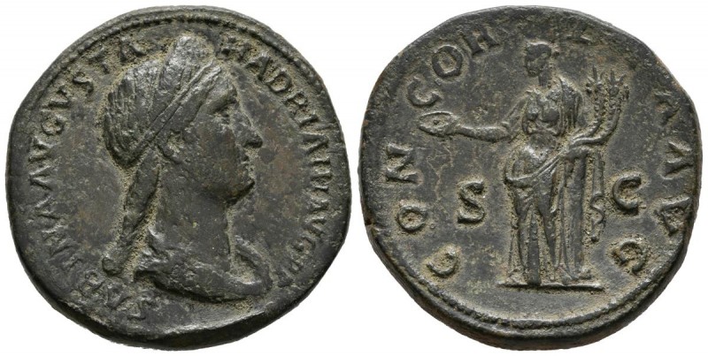 SABINA. Sesterce. (Ae. 23.72g \/ 32mm). 130-133 AD Rome. Anv: SABINA AVGVSTA HAD...