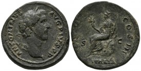 ANTONINO PIO. Sesterce. (Ae. 28.65g \/ 33mm). 140-144 AD Rome. Anv: ANTONINVS AVG PIVS P P. Laureate bust to right of Antonino P\u00edo. Rev: TR POT C...