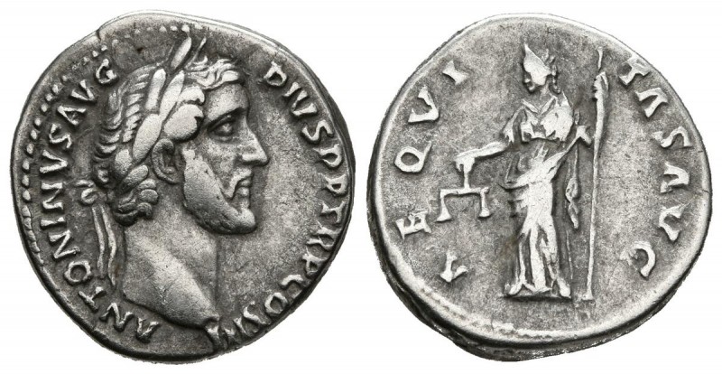 ANTONINO PIO. Denarius. (Ar. 3.30g \/ 17mm). 141-143 AD Rome. (RIC 61). F.