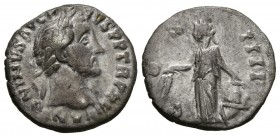 ANTONINO PIO. Denarius. (Ar. 3.38g \/ 17mm). 155 AD Rome. (RIC 239). F.