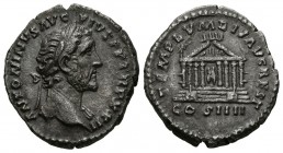 ANTONINO PIO. Denarius. (Ar. 3.01g \/ 18mm). 145-161 AD Rome. Anv: ANTONINVS AVG PIVS PP TR P XXII. Laureate bust to right of Antonino P\u00edo. Rev: ...