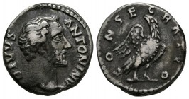 DIVO ANTONINO PIO. Denarius. (Ar. 3.61g \/ 17mm). 161 AD Rome. (RIC 429). F.