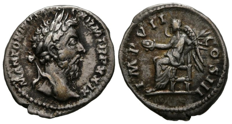 MARCUS AURELIUS. Denarius. (Ar. 3.27g \/ 19mm). 174 AD Rome. Anv: M ANTONINVS AV...