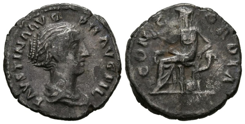 FAUSTINA II. Denarius. (Ar. 3.34g \/ 18mm). 147-161 AD Rome (RIC 502a). F.
