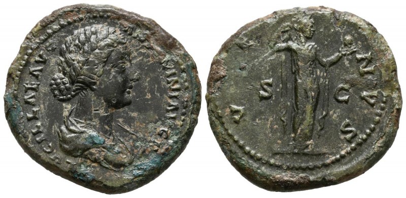 LUCILLA. As. (Ae. 10.63g \/ 23mm). 161-162 AD Rome. Lv: LVCILLAE AVG ANTONINI AV...