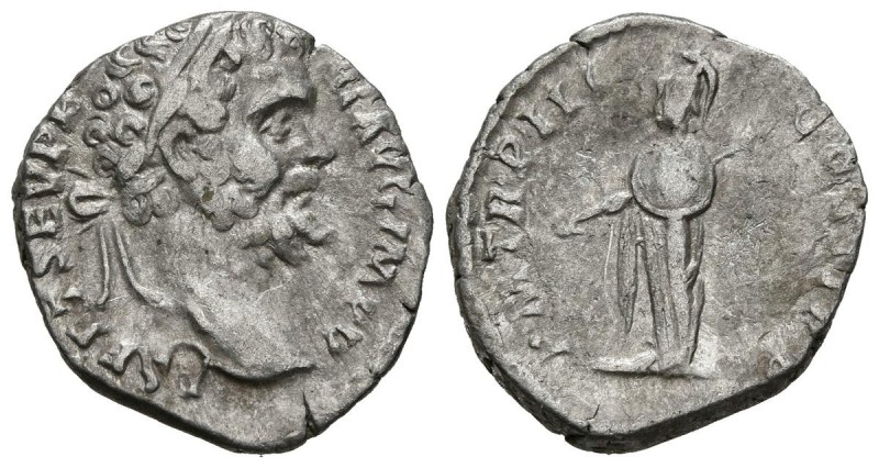 SEPTIMIUS SEVERUS. Denarius. (Ar. 2.00g \/ 19mm). 195 AD Rome. (RIC 61). VG.