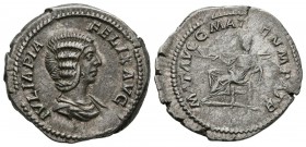 JULIA DOMNA. Denarius. (Ar. 3.94g \/ 20mm). 211-217 AD Rome. Anv: IVLIA PIA FELIX AVG. Bust draped to the right of Julia Domna. Rev: MAT AVGG MAT SEN ...