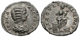 JULIA DOMNA. Denarius. (Ar. 3.44g \/ 19mm). 196-211 AD Rome. Anv: IVLIA AVGVSTA. Bust draped to the right with collected hair by Julia Domna. Rev: SAE...