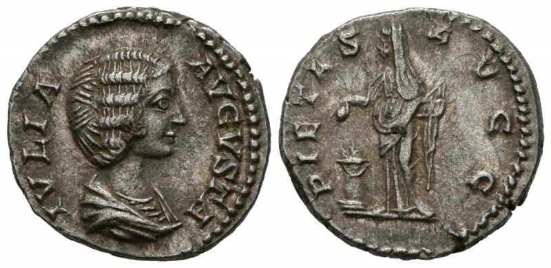 JULIA DOMNA. Denarius. (Ar. 3.35g \/ 18mm). 196-211 AD Rome. Anv: IVLIA AVGVSTA....