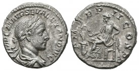 SEVERUS ALEXANDER. Denarius. (Ar. 2.56g \/ 18mm). 222-224 AD Rome. (RIC 32). VF.
