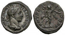 SEVERUS ALEXANDER. Denarius. (Ar. 2.28g \/ 19mm). 228 AD Rome. Anv: IMP CM AVR SEV ALEXAND AVG. Laureate and draped bust to the right of Alejandro Sev...
