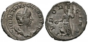 HERENNIA ETRUSCILLA. Antoninian. (Ar. 3.72g \/ 22mm). 249-251 AD Rome. Anv: HER ETRVSCILLA AVG. Diademic and draped bust to the right of Herennia Etru...