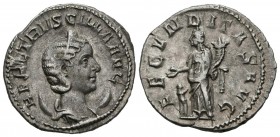 HERENNIAETRUSCILLA. Antoninian. (Ar. 3.59g \/ 22mm). 249-251 AD Rome. Anv: HER ETRVSCILLA AVG. Diademic and draped bust to the right of Herennia Etrus...