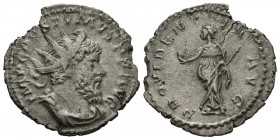 POSTHUMOUS. Antoninian. (Ar. 2.19g \/ 21mm). 263-265 AD Treveri. (RIC 323). F.