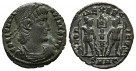 CONSTANTINE I. Follis. (Ae. 1.35g \/ 17mm). 330-335 AD Nicomedia. Anv: CONSTANTINVS MAX AVG. Laureate bust, draped and with cuirass to the right of Co...
