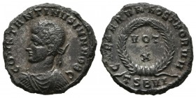 CONSTANTINE II. Nummus. (Ae. 2.05g \/ 18mm). 324 AD Thessalonica. (RIC 122). VF.