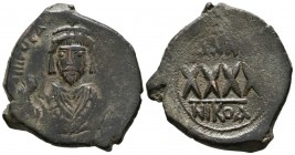 PHOCAS. Follis. (Ae. 12.60g \/ 34mm). 603-604 AD (RY 2). Nicomedia. (Seaby 658). VG.